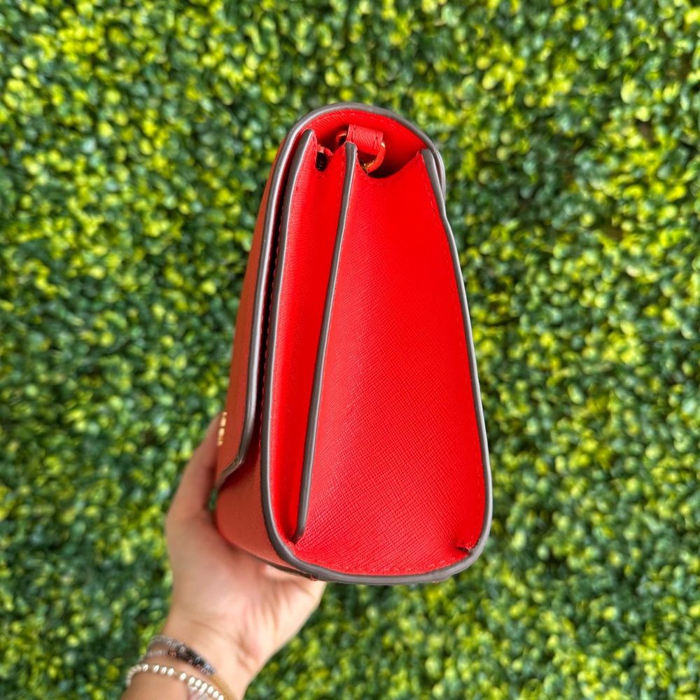 SOLD | NEW TORY BURCH Red Leather Crossbody Bag - Picture 2 of 7